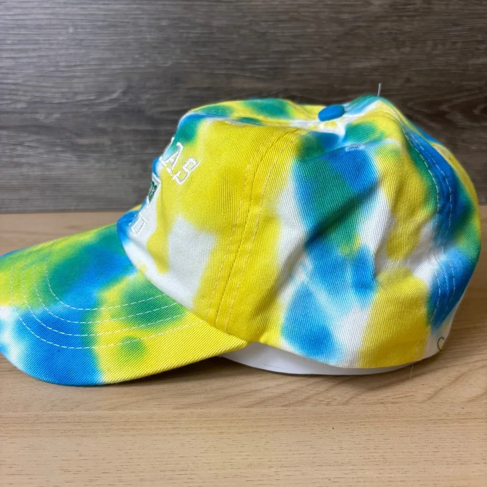 Bahamas Hat Cap Strap Back‎ Blue Yellow Tie Dye Nassau Outdoors